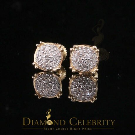 Diamond Celebrity's 0.15ct Diamond 925 Sterling Silver Yellow For Men's / Women's Round Earrings (Copy)