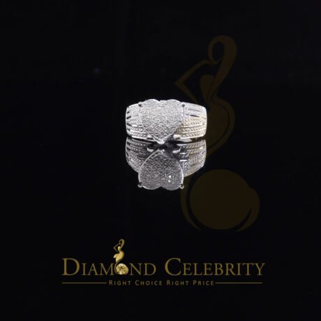 Diamond Celebrity's Real Diamond 0.20 CT White 925 Sterling Silver Womens Engagement Heart Ring SZ 7