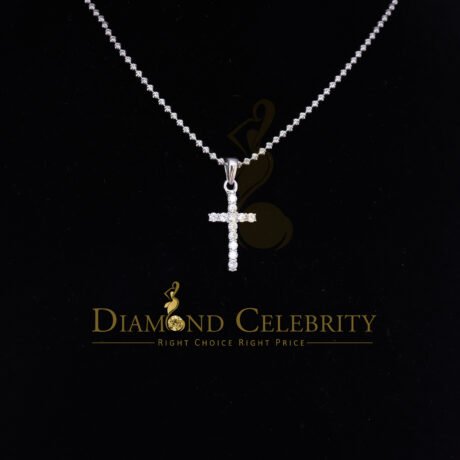 Diamond Celebrity's White Beautiful CROSS Shape Sterling Silver Pendant 1.32ct Cubic Zirconia stone