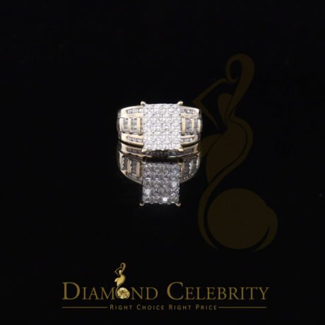 Diamond Celebrity's 925 Sterling Yellow Silver Cinderella 1.10ct Cubic Zirconia Women's Ring Size 6