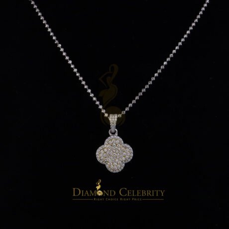 Diamond Celebrity's New Big White 925 Silver 1.00ct VVS D Clr Moissanite Clover Pendant for Women